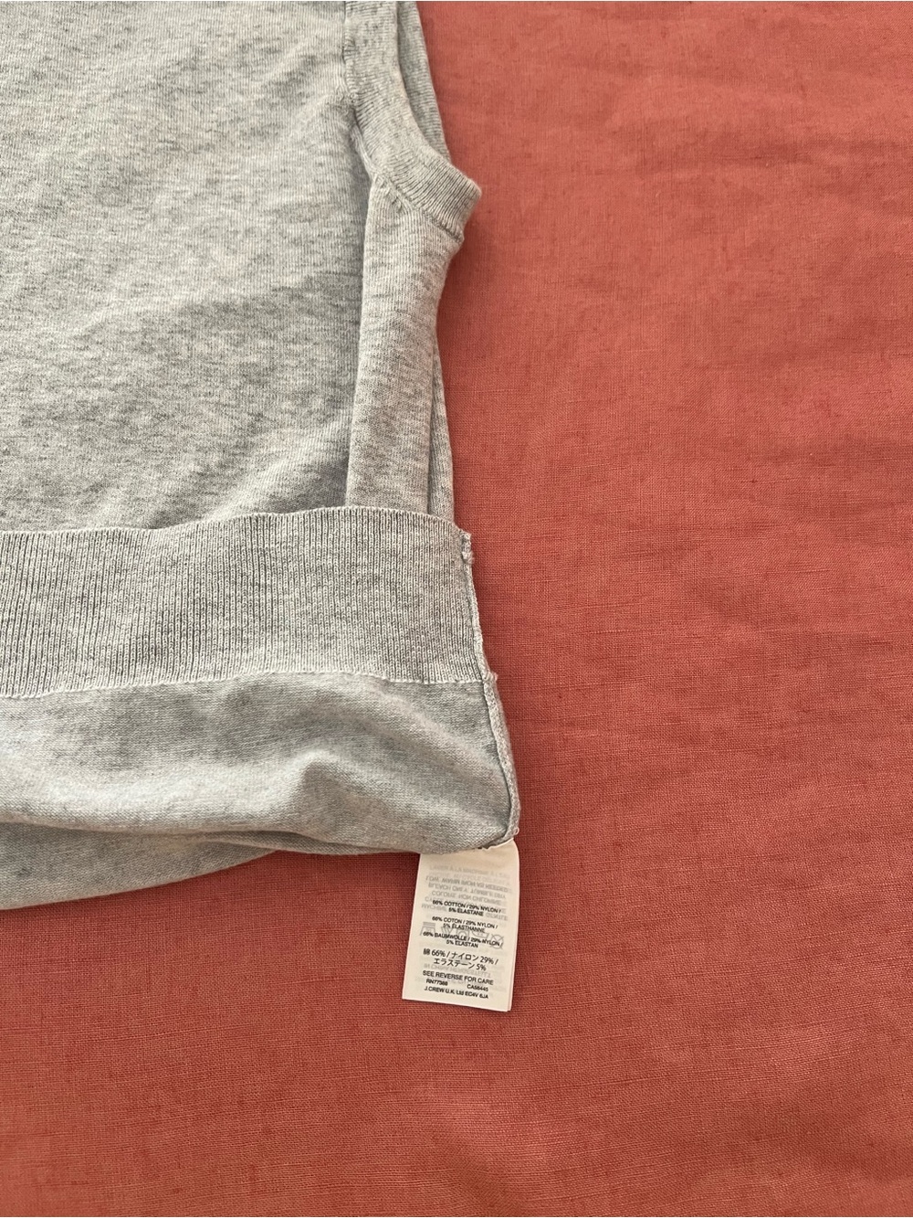 J. Crew Light Gray Sleeveless Cotton Blend Sweater Shell - Picture 5 of 10